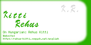 kitti rehus business card